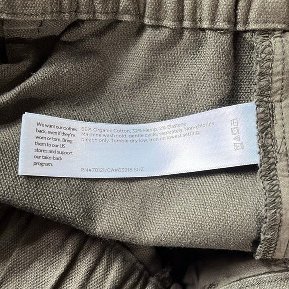 NEW Cotton Hemp Stretch Wide-Leg Pant Easy Fit, Ankle Length size S - Picture 7 of 8